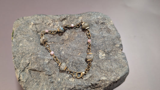 Bronze & Labradorite Station Bracelet